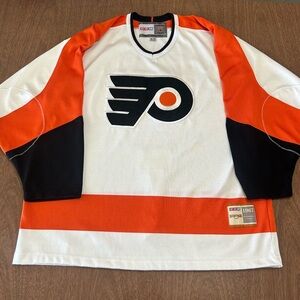Vintage CCM Philadelphia Flyers 3rd Alternate 3D Logo Home Jersey Men’s Size XL
